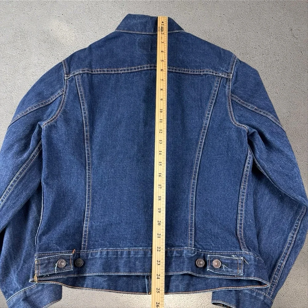 Vintage BIG E Levi's 70505 0217 Denim Trucker Jacket Sz 40 Type 3 60s 70s Dark